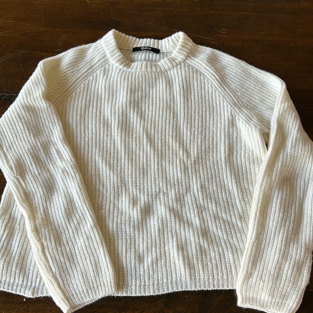 Quince 100% Cashmere fisherman style sweater